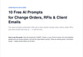 10 Free AI Prompts - Change Orders & RFIs