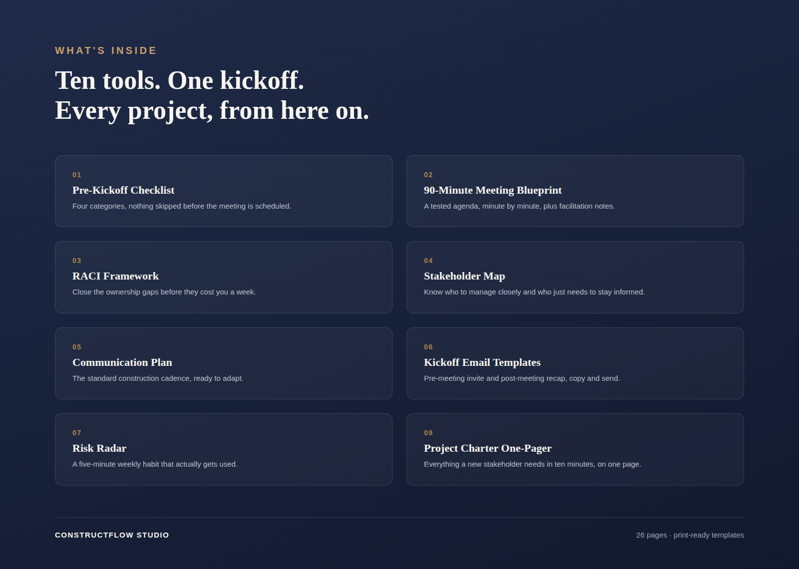 Kickoff Playbook